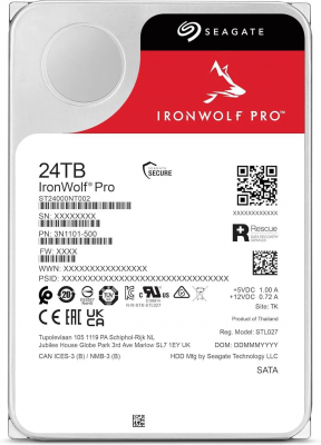 Ổ cứng HDD Seagate IronWolf Pro 24TB Enterprise NAS – CMR 3.5 inch SATA 6Gb/s 7200 RPM 512MB Cache