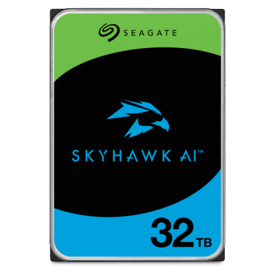 Ổ cứng HDD gắn trong Seagate 32TB SkyHawk AI 7200 vòng/phút SATA III 3.5" chuyên dụng cho mục đích giám sát.