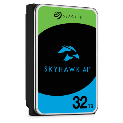 Ổ cứng HDD gắn trong Seagate 32TB SkyHawk AI 7200 vòng/phút SATA III 3.5" chuyên dụng cho mục đích giám sát.