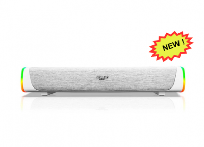 Loa Soundbar SoundMax SB201 LED RGB. Bluetooth 5.0  (Trắng và Xám) 
