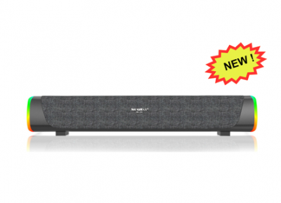 Loa Soundbar SoundMax SB201 LED RGB. Bluetooth 5.0  (Trắng và Xám) 