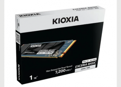 Ổ cứng SSD KIOXIA 1TB EXCERIA BASIC NVMe R7200/W6500 PCIe 4x4- LSF10Z001TG8