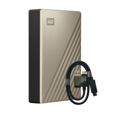 Ổ cứng di động 4TB WD My Passport Ultra USB Type-C 3.0 Vàng WDBFTM0040BGD-WESN