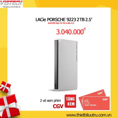 LaCie Porsche P'9223 2TB USB 3.0 - LAC9000461