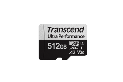 Thẻ nhớ Micro Transcend 512GB with adapter UHS-I U3 A2 Ultra Performance, R 160mb/s, W 125mb/s