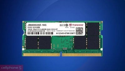 Thanh ram dùng cho Laptop hiệu Transcend, 16GB JM DDR5 4800 SO-DIMM 1Rx8 2Gx8 CL40 1.1V