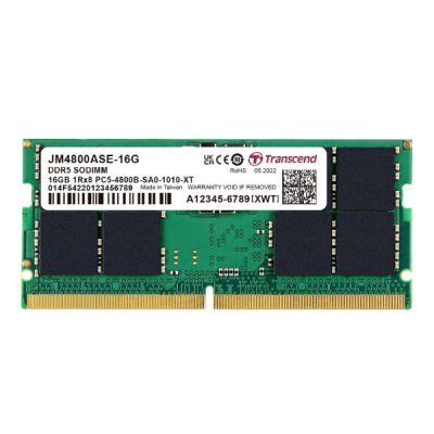 Thanh ram dùng cho Laptop hiệu Transcend, 16GB JM DDR5 4800 SO-DIMM 1Rx8 2Gx8 CL40 1.1V