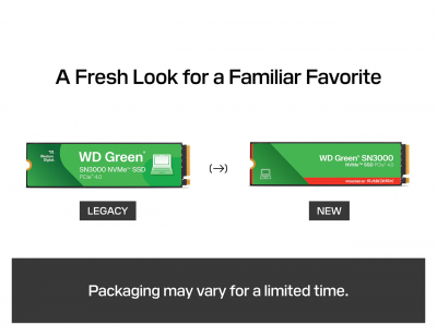 Ổ cứng WD Green SSD SN3000 2TB / SN3000 NVMe / M.2-2280 / PCIe Gen4 / Read up to 5000MB/s