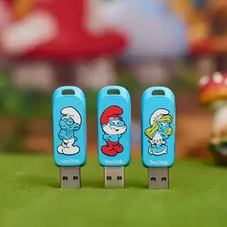 Bộ nhớ ngoài SanDisk 64G, SDCZIS-064G-G46, USB 3.2,Ingot TypeA,130MB/s,Brainy Smurf Edition