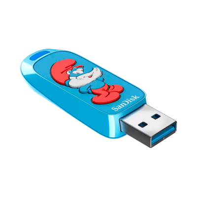 Bộ nhớ ngoài SanDisk 128G, SDCZIS-128G-G46, USB 3.2,Ingot TypeA,130MB/s,Papa Smurf Edition