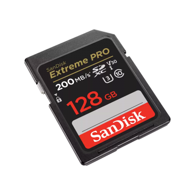 Thẻ SD SanDisk Extreme PRO- 128GB SDXC,V30,U3,C10,R200,W90- SDSDXXD-128G-GN4IN