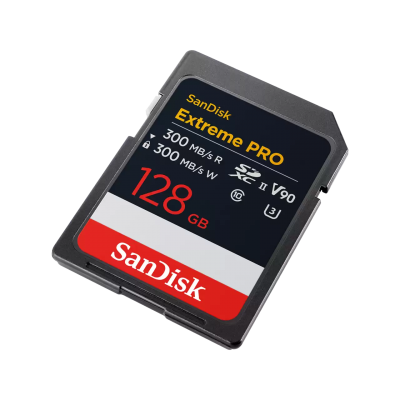 Thẻ SD SanDisk 128G Extreme Pro SDXC, 300MB/s R,300MB/s W,V90,C10,UHS-II,U3,RPD2,4x6 