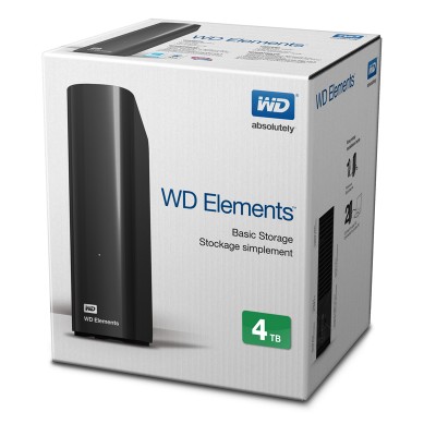 Ổ cứng gắn ngoài HDD WD Elements 4TB USB 3.0 WDBBKG0040HBK-SESN
