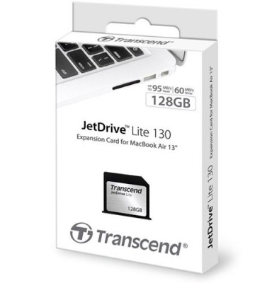 Thẻ nhớ Transcend’s JetDrive Lite 130 MLC 128 GB Storage expansion cards cho MacBook Air 13″ [Late 2010 – Early 2015]