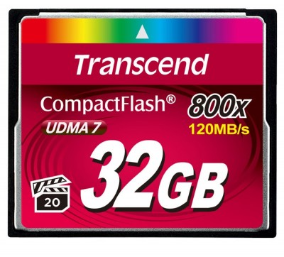 Thẻ nhớ CF 32 GB MLC NAND Transcend’s 800x CompactFlash memory cards UDMA7