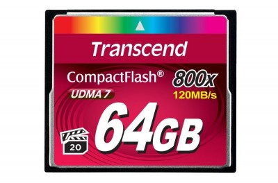Thẻ nhớ CF 64 GB MLC NAND Transcend’s 800x CompactFlash memory cards UDMA7