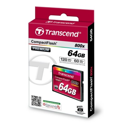 Thẻ nhớ CF 64 GB MLC NAND Transcend’s 800x CompactFlash memory cards UDMA7