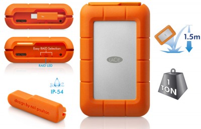 HDD LaCie Rugged Raid 4TB, Thunderbolt & USB 3.0- STFA4000400