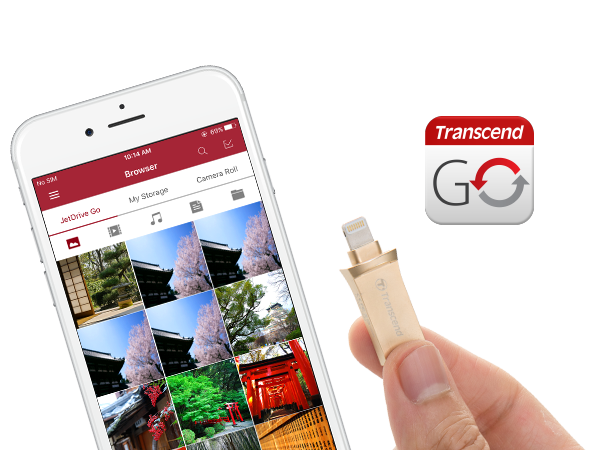 Transcend Lightning USB OTG 32GB JetDrive Go 500 Gold On-The-Go New ct 