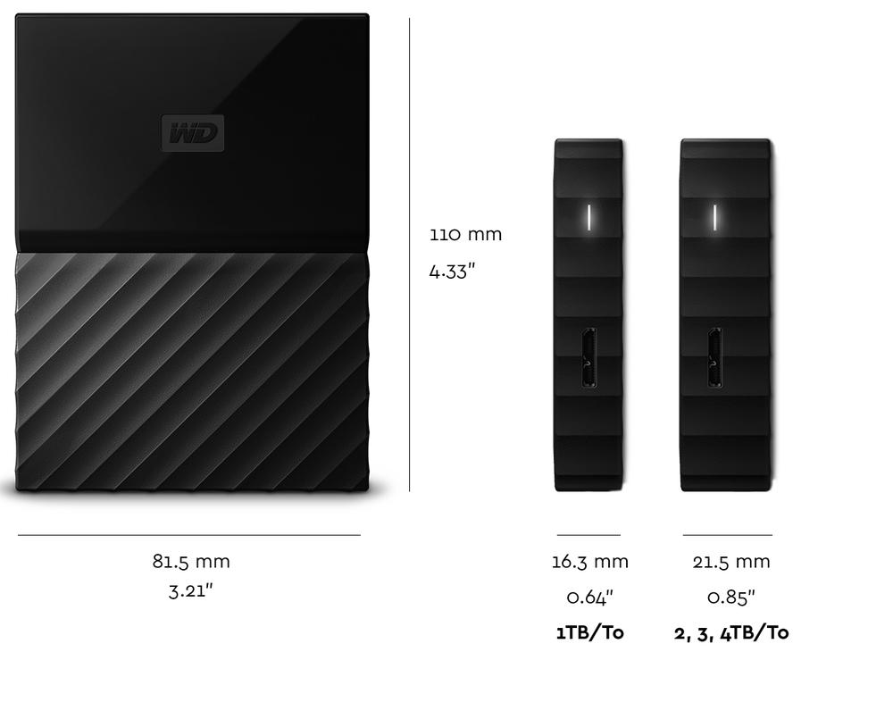  Ổ cứng di động WD My Passport 1TB đen