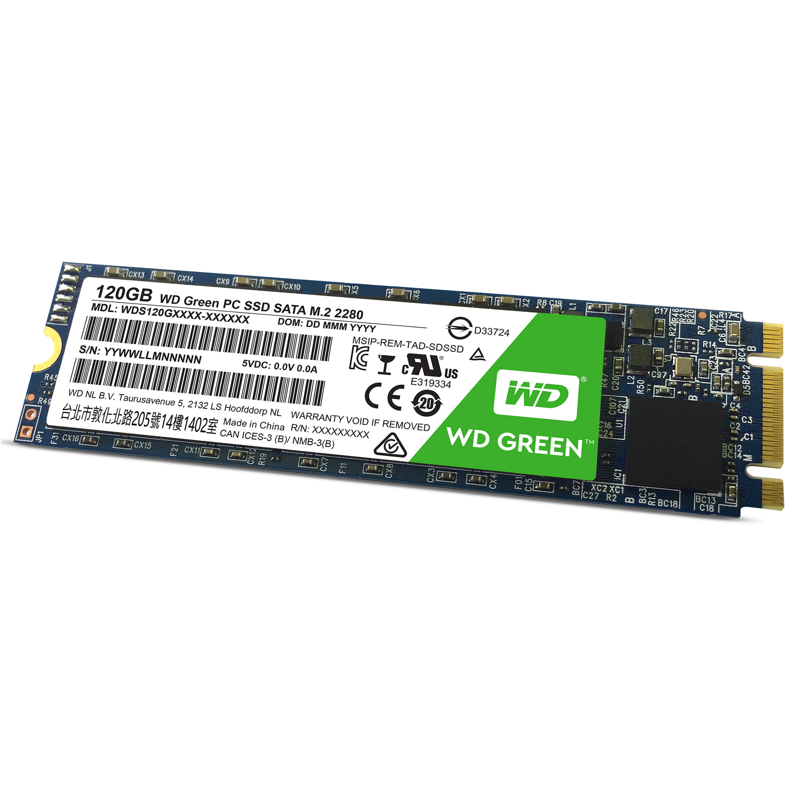 Ổ cứng WD GREEN SSD 120GB SATA III M.2-2280