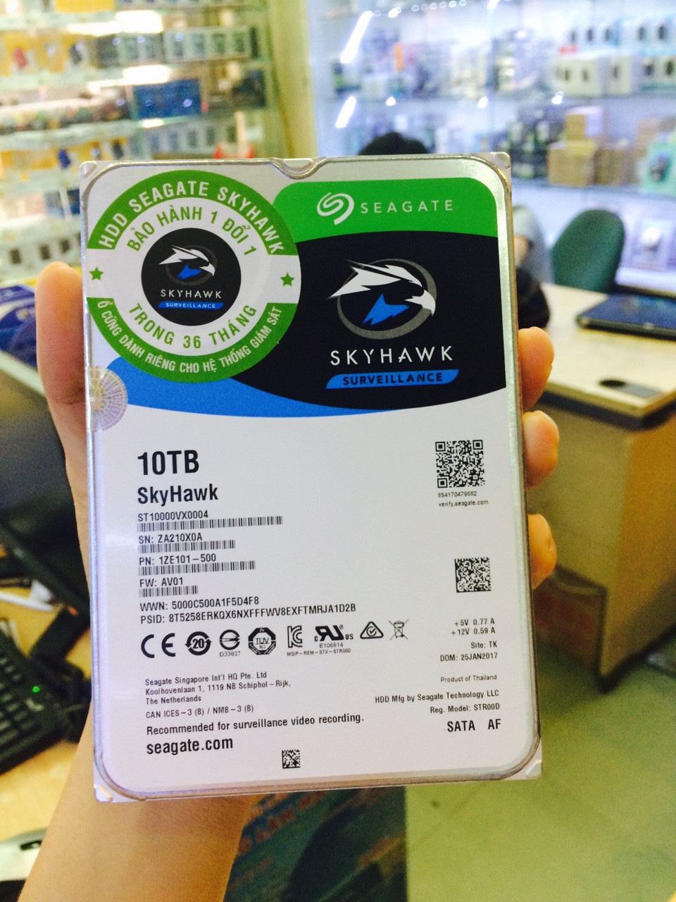 HDD Seagate 3.5" cho camera SkyHawk 10TB ST10000VX0004