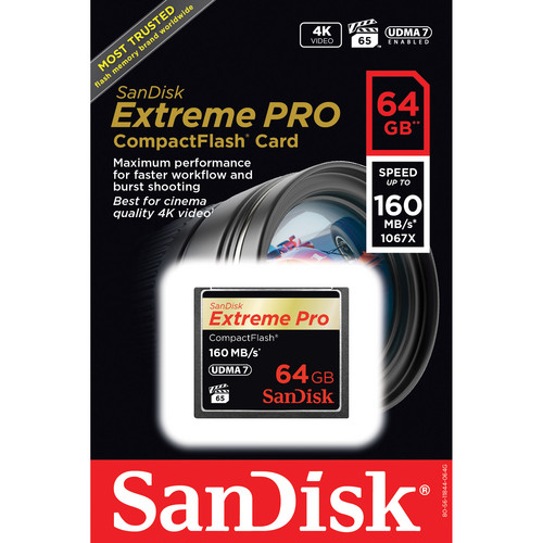 Thẻ nhớ Sandisk CF Extreme PRO 64GB 160MB/s - SDCFXPS-064G-X46