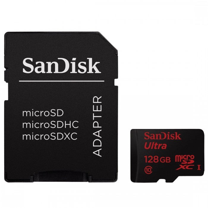 Thẻ nhớ microSD Sandisk Ultra 128GB Class 10, 48MB/s kèm Adapter - SDSDQUAN-128G-G4A
