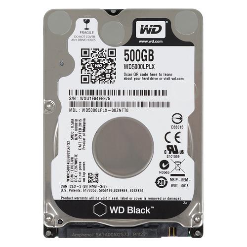 Ổ cứng laptop WD Black 500GB 2.5" WD5000LPLX