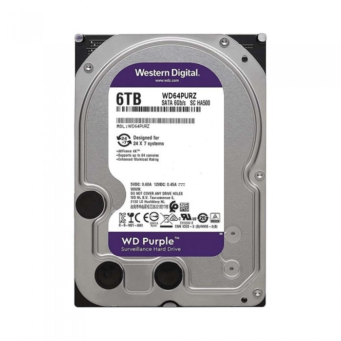 Ổ cứng HDD WD Purple 6TB 3.5" - WD64PURZ