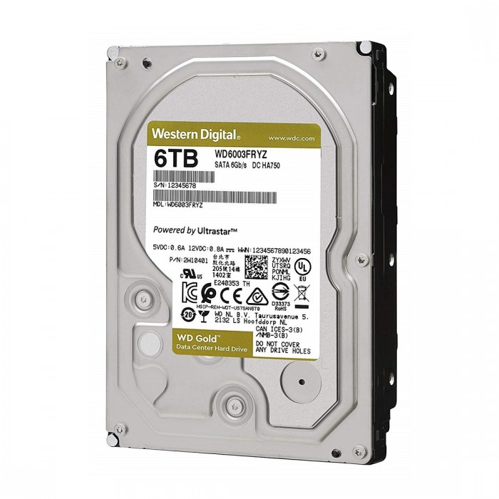 Ổ cứng HDD WD Gold 6TB 3.5" - WD6003FRYZ