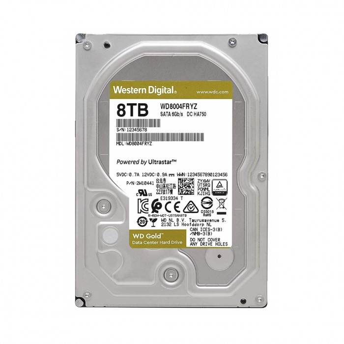 Ổ cứng HDD WD Gold 8TB 3.5" - WD8004FRYZ