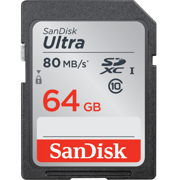 Thẻ nhớ SD SanDisk ULTRA 64GB SDHC/SDXC 80mb/s SDSDUNC-064G-GN6IN