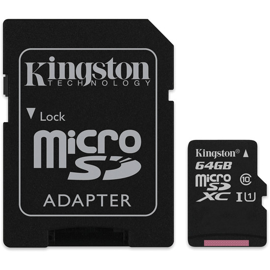 Thẻ nhớ Micro SD Kingston 64Gb Class 10 80MB/s (kèm Adapter)