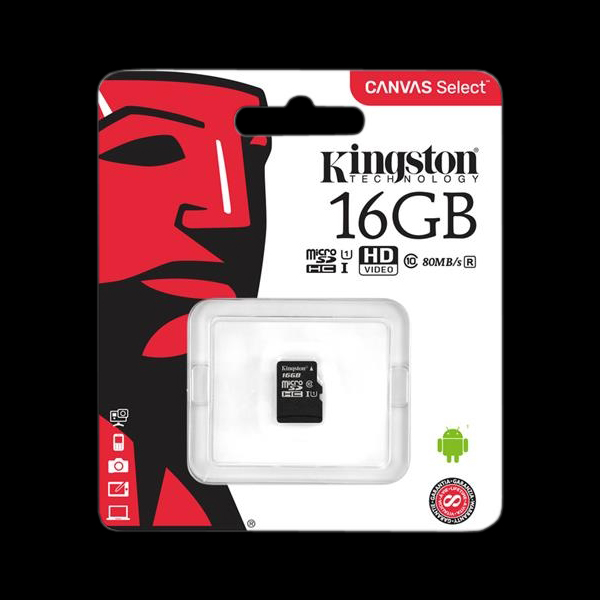 Thẻ microSD Canvas Select của Kingston 16GB