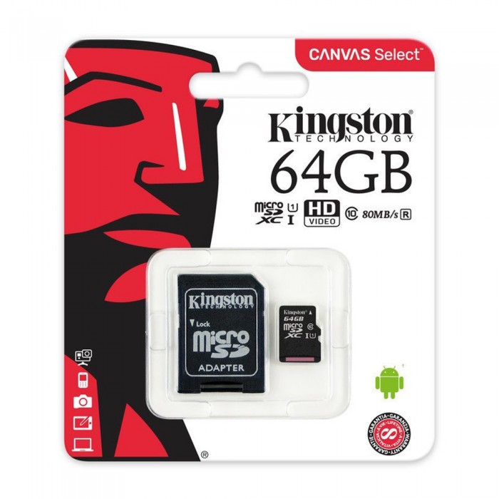 Thẻ microSD Canvas Select của Kingston 64GB