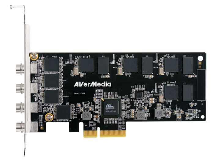 AverMedia1080p30 SDI Quad-Channel H.264 H/W Encode PCIe Video Capture Card CL334-SN