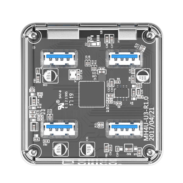 Bộ chia USB HUB 4 cổng USB 3.0 trong suốt