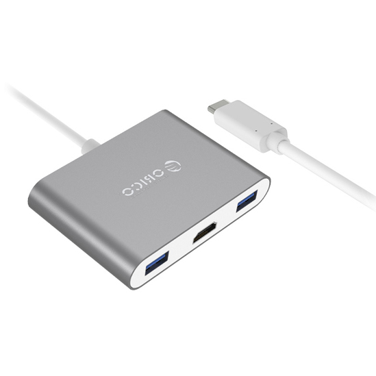 Đầu chuyển đổi Orico Type C sang 5 cổng HDMI/Type C/3*USB 3.0 (RCH3A-GD)