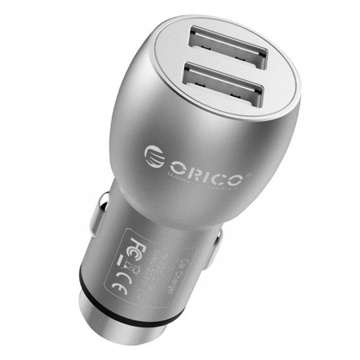 Sạc USB Orico trên xe ô tô 2 cổng: 2.1A và 1A (UCM-2U)
