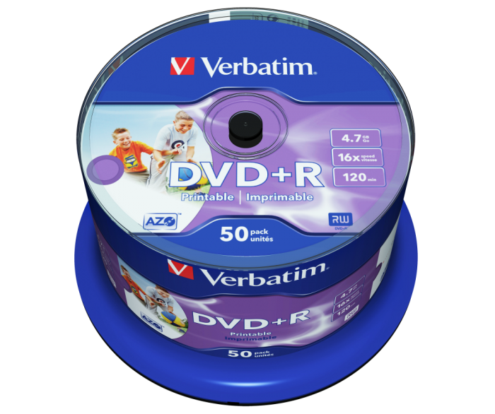 Đĩa Verbatim DVD+R 4.7GB 16X UP 50Pk Spinndle