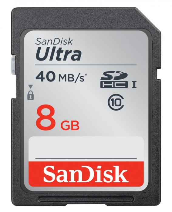 Thẻ nhớ SD Sandisk Ultra 8GB Class10 - 40Mb/s - SDSDUN-008G-G46