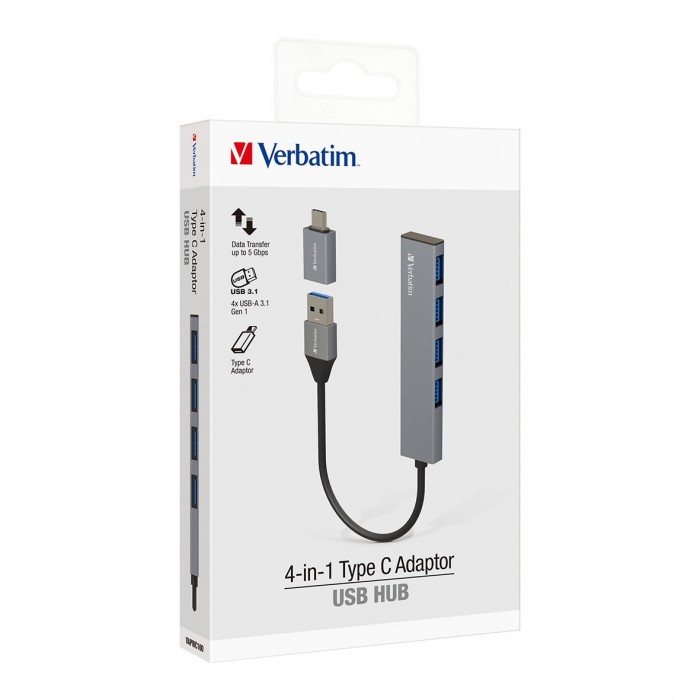 Bộ chia Verbatim USB HUB 4 cổng USB 3.1 Type C