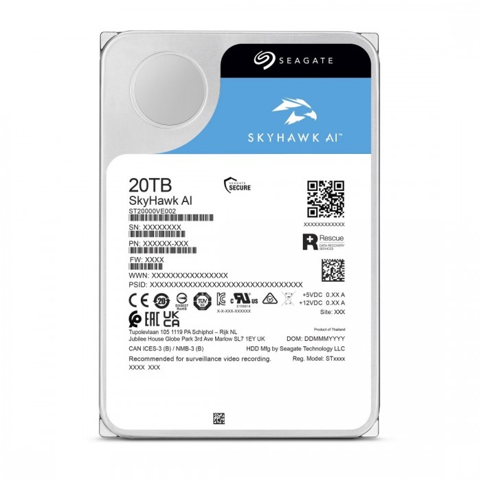 HDD Seagate 3.5" cho camera SkyHawk AI 20TB ST20000VE002