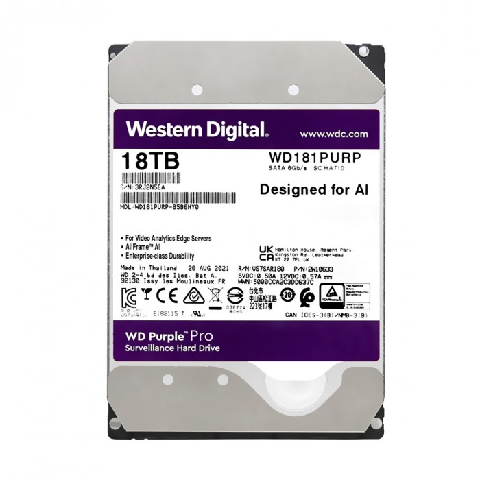 Ổ cứng HDD WD Purple Pro 18TB 3.5" - WD181PURP