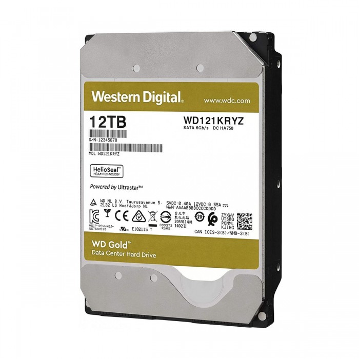 Ổ cứng HDD WD Gold 12TB 3.5" - WD121KRYZ