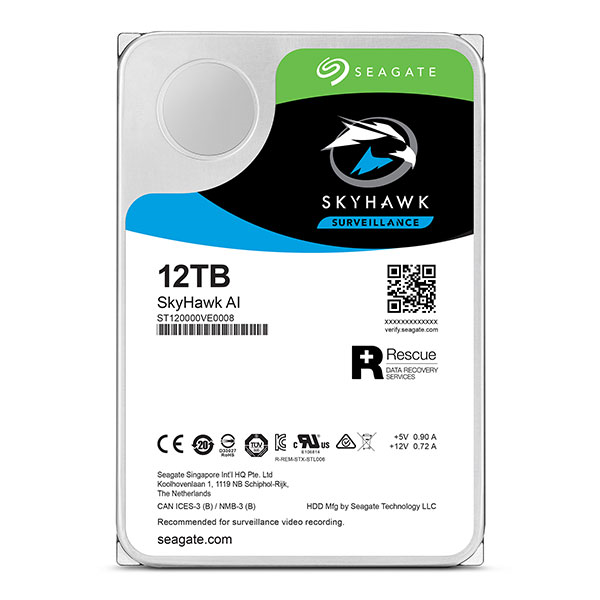 Ổ cứng Seagate Skyhawk AI 12Tb 6Gb/s, 256MB cache, 7200rpm SATA3 (ST12000VE0008) 