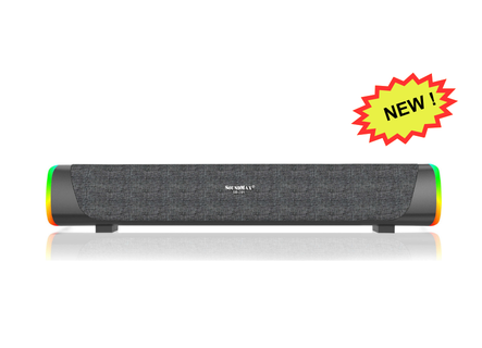 Loa Soundbar SoundMax SB201 LED RGB. Bluetooth 5.0  (Trắng và Xám) 