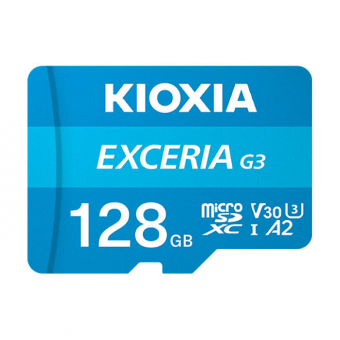 Thẻ nhớ KIOXIA 128GB EXCERIA CL10 UHS-I U3 V30 4K A2 R160/W50 w/o adapter (G3) (LMEX3L128GG4) Thẻ nhớ KIOXIA 128GB EXCERIA CL10 UHS-I U3 V30 4K A2 R160/W50 w/o adapter (G3) (LMEX3L128GG4)