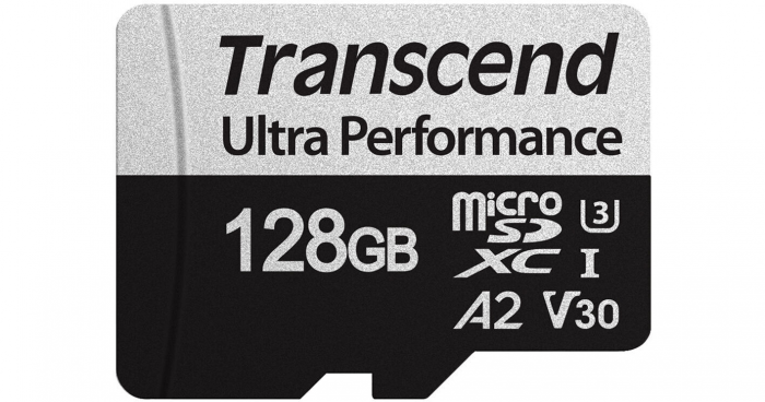Thẻ nhớ Micro Transcend 128GB with adapter UHS-I U3 A2 Ultra Performance, R 160mb/s, W 125mb/s